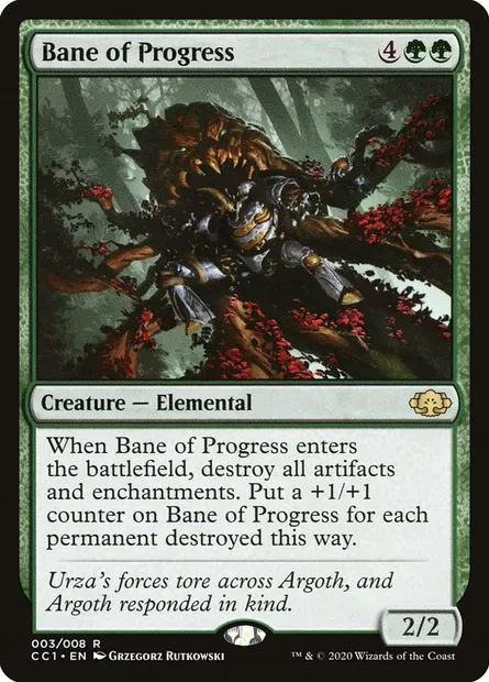 Bane of Progress, Magic card CC1 3 — Commander Collection: Green set