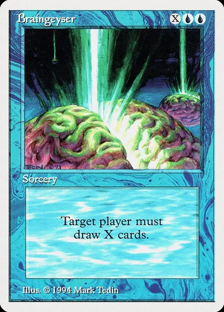 Braingeyser, Magic card SUM 50 — Summer Magic / Edgar set