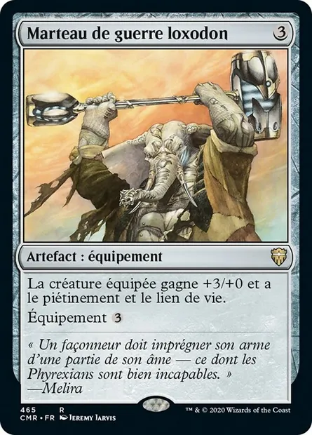 Marteau de guerre loxodon, carte Magic CMR 465 — extension Commander Legends