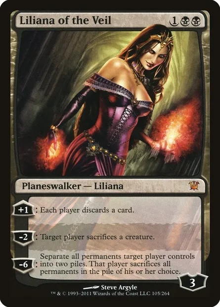 Liliana of the Veil, Magic card ISD 105 — Innistrad set