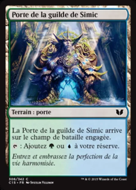 Porte de la guilde de Simic, carte Magic C15 306 — extension Commander 2015