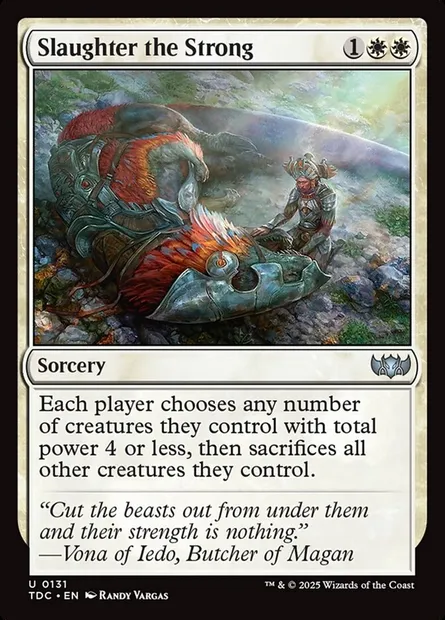 Slaughter the Strong, Magic card TDC 131 — Tarkir: Dragonstorm Commander set