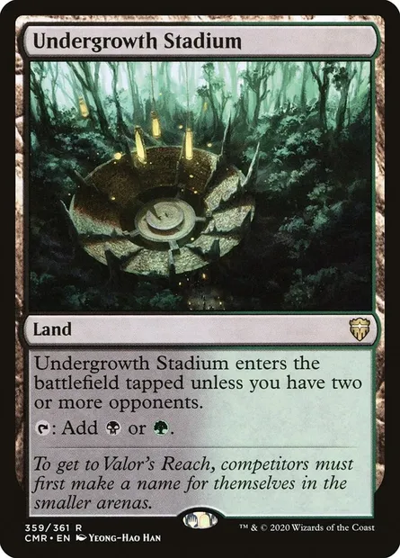 Undergrowth Stadium, Magic card CMR 359 — Commander Legends set
