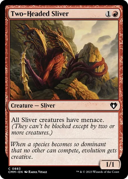 Two-Headed Sliver, Magic card CMM 883 — Commander Masters set