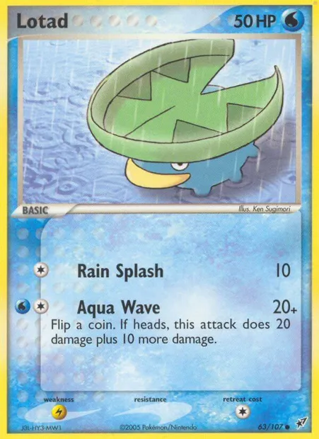 Lotad, Pokémon card DX 63 — Deoxys set