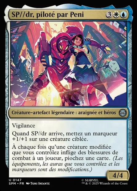 SP//dr, piloté par Peni, carte Magic SPM 147 — extension Marvel's Spider-Man
