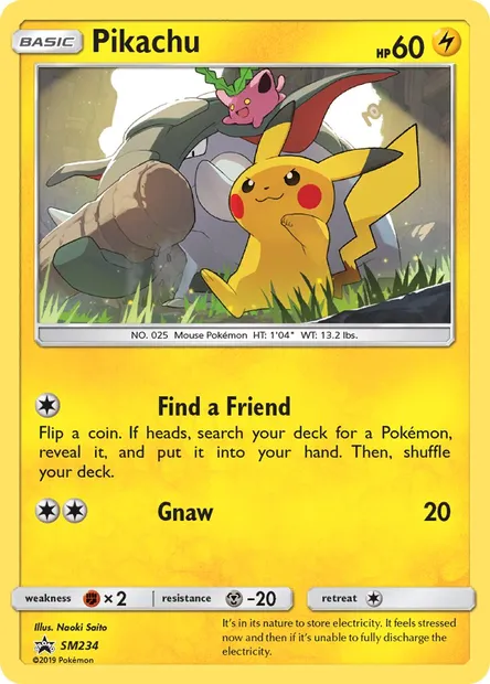 Pikachu, Pokémon card SM 234 — SM Black Star Promos set