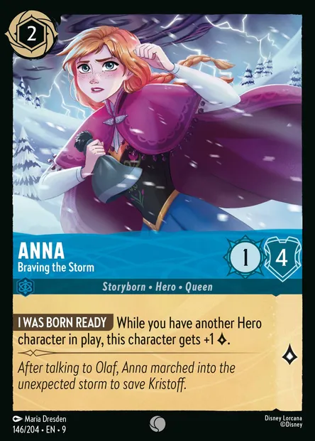 Anna - Braving the Storm, Disney Lorcana card CH9-146 — Fabled set