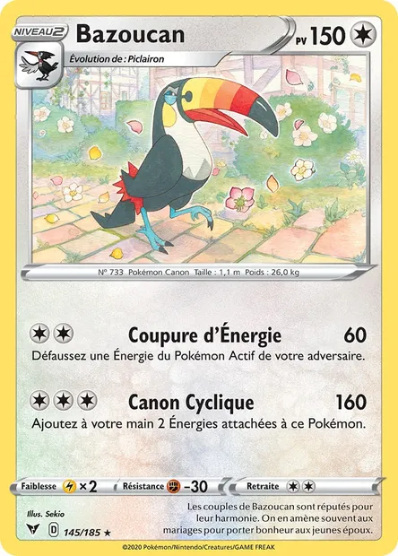 Bazoucan, carte Pokémon VIV 145 — extension Voltage Éclatant