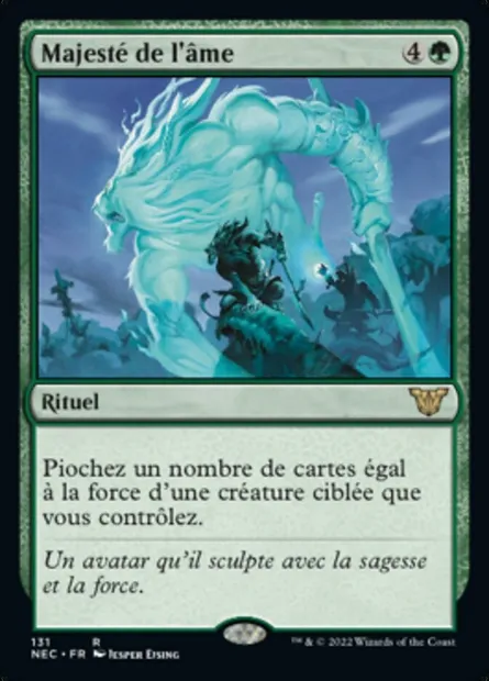 Majesté de l'âme, carte Magic NEC 131 — extension Neon Dynasty Commander