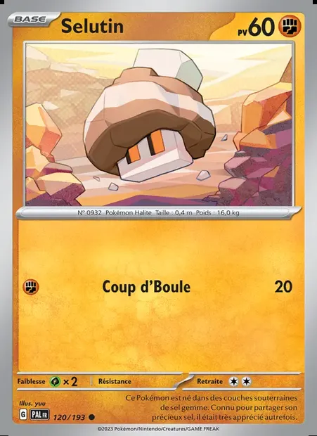 Selutin, carte Pokémon PAL 120 — extension Évolutions à Paldea