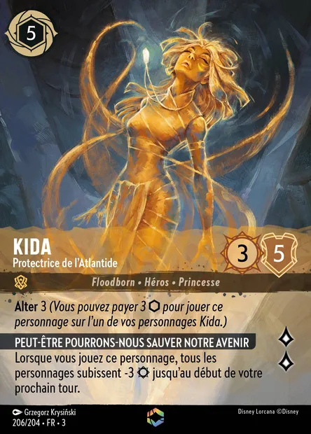 Kida - Protectrice de l'Atlantide, carte Disney Lorcana CH3-206 — extension Les Terres d'Encres