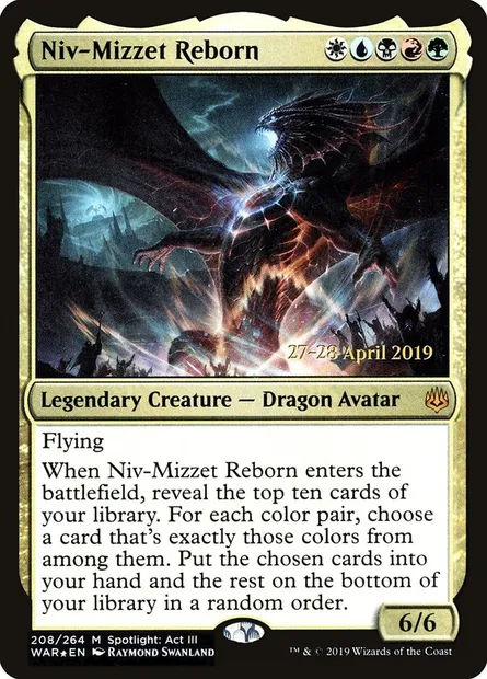 Niv-Mizzet Reborn, Magic card PWAR 208s — War of the Spark Promos set