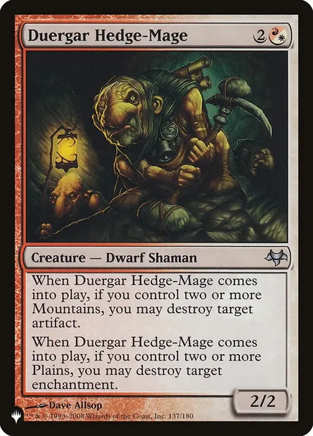 Duergar Hedge-Mage, Magic card PLST EVE-137 — The List set