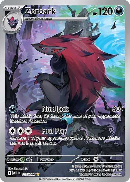 Zoroark, Pokémon card WHT 143 — White Flare set