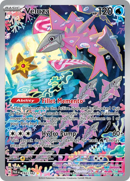 Veluza, Pokémon card PAR 192 — Paradox Rift set