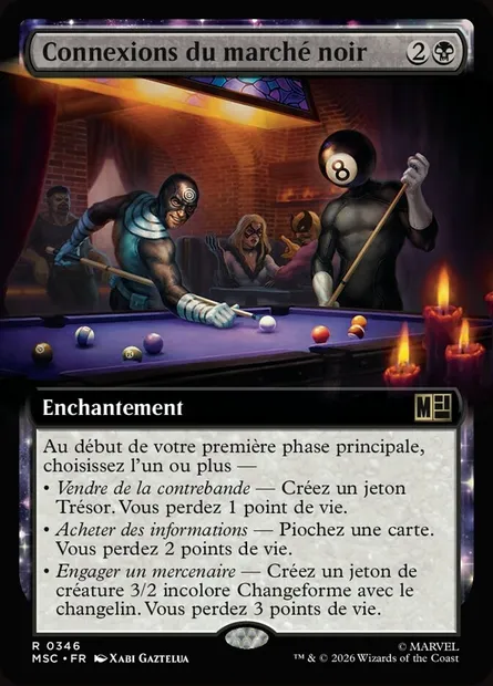 Connexions du marché noir, carte Magic MSC 346 — extension Marvel Super Heroes Commander