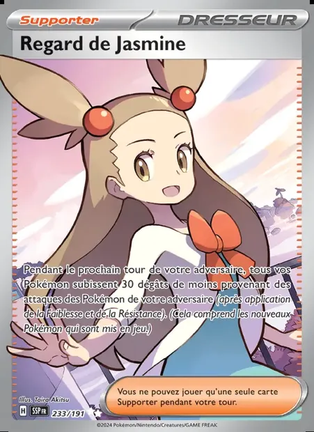 Regard de Jasmine, carte Pokémon SSP 233 — extension Étincelles Déferlantes