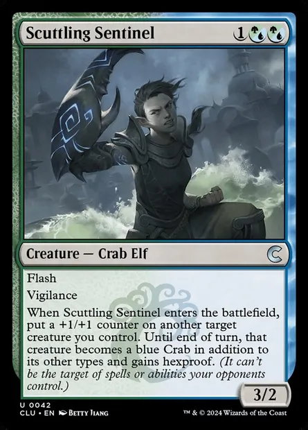 Scuttling Sentinel, carte Magic CLU 42 — extension Ravnica: Clue Edition