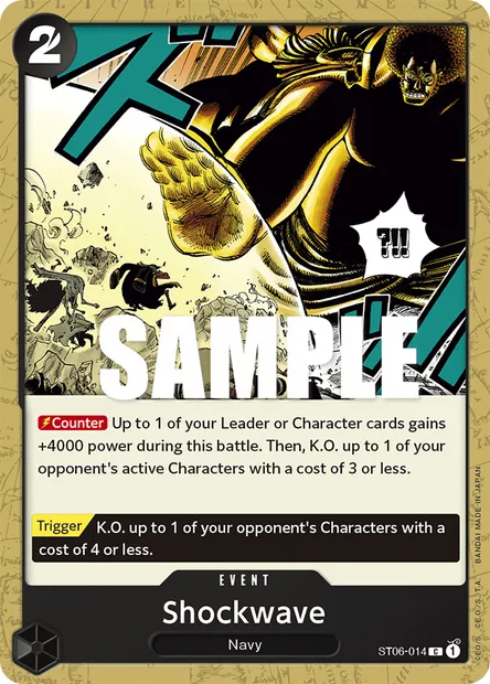 Shockwave, One Piece card ST06-014 — Absolute Justice set