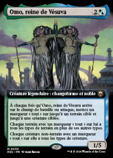 Omo, reine de Vésuva, carte Magic M3C 30 — extension Modern Horizons 3 Commander