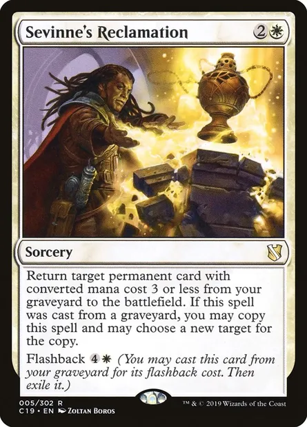 Sevinne's Reclamation, Magic card C19 5 — Commander 2019 set