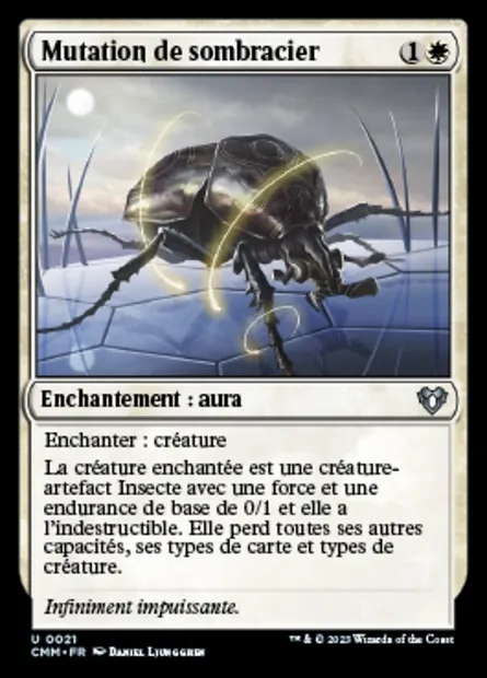 Mutation de sombracier, carte Magic CMM 21 — extension Commander Masters