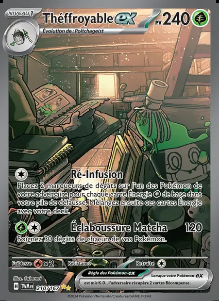 Théffroyable-ex, carte Pokémon TWM 210 — extension Mascarade Crépusculaire