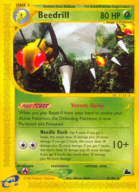 Beedrill, Pokémon card SK 5 — Skyridge set
