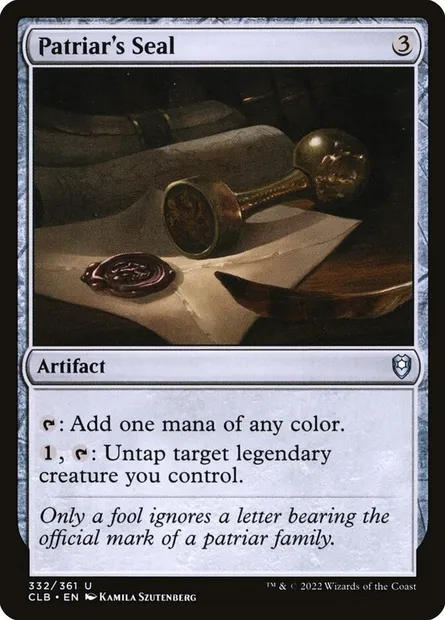 Patriar's Seal, Magic card CLB 332 — Commander Legends: Battle for Baldur's Gate set