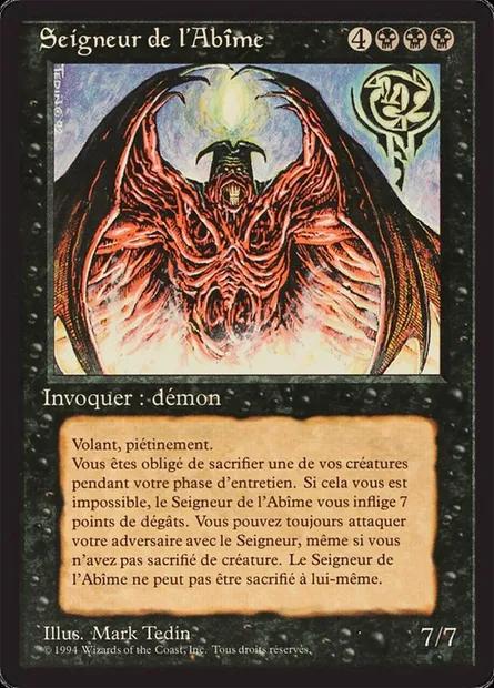 Seigneur de l'abîme, carte Magic FBB 116 — extension Foreign Black Border