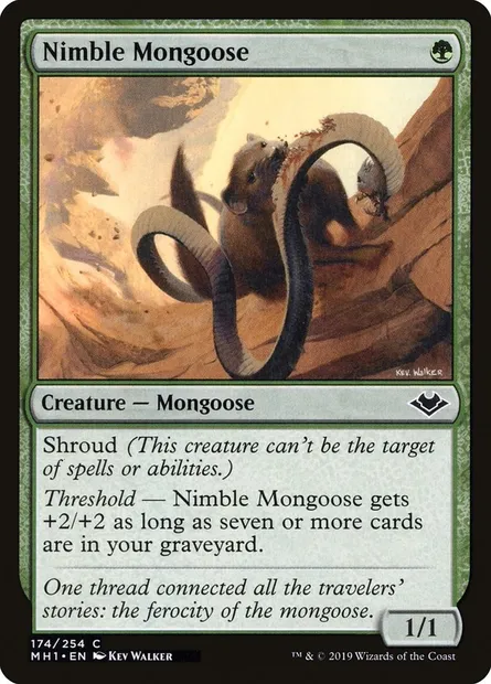 Nimble Mongoose, Magic card MH1 174 — Modern Horizons set
