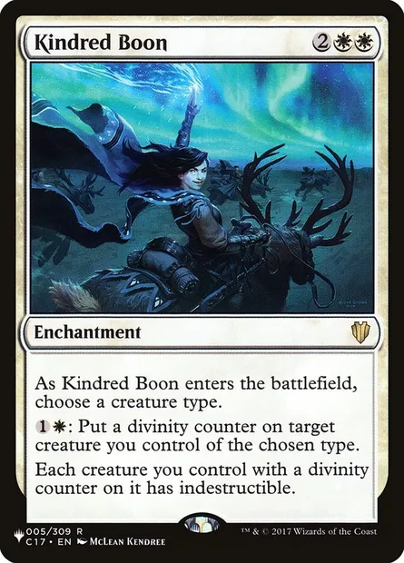 Kindred Boon, Magic card PLST C17-5 — The List set