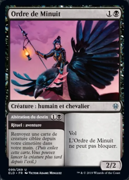 Ordre de Minuit // Altération du destin, carte Magic ELD 99 — extension Throne of Eldraine