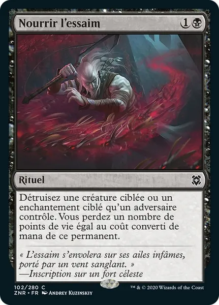 Nourrir l'essaim, carte Magic ZNR 102 — extension Renaissance de Zendikar