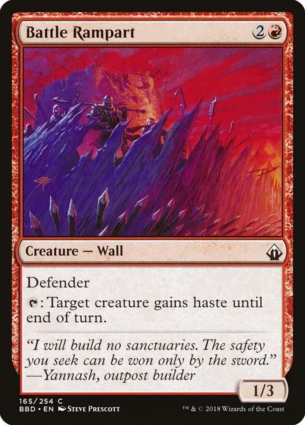 Rempart de bataille, carte Magic BBD 165 — extension Battlebond