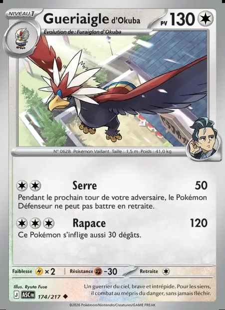 Gueriaigle d'Okuba, carte Pokémon ASC 174 — extension Héros Transcendants