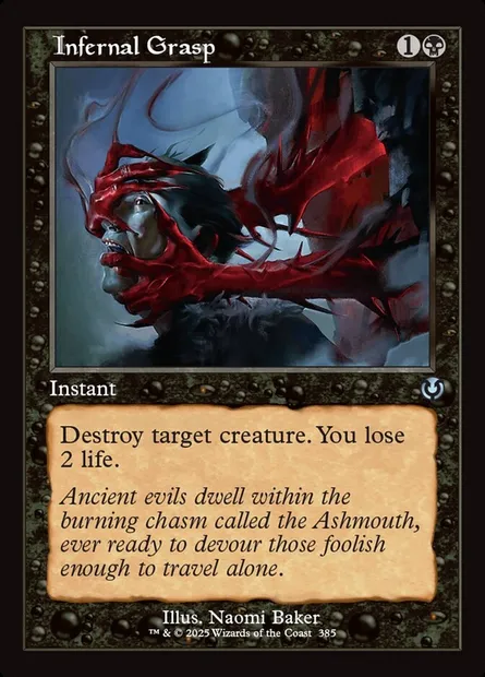Infernal Grasp, Magic card INR 385 — Innistrad Remastered set