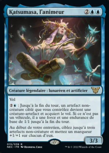 Katsumasa, l'animeur, carte Magic NEC 15 — extension Neon Dynasty Commander