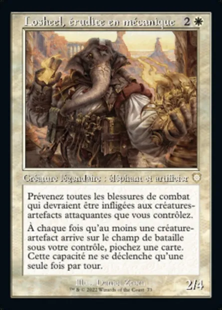 Losheel, érudite en mécanique, carte Magic BRC 73 — extension The Brothers' War Commander