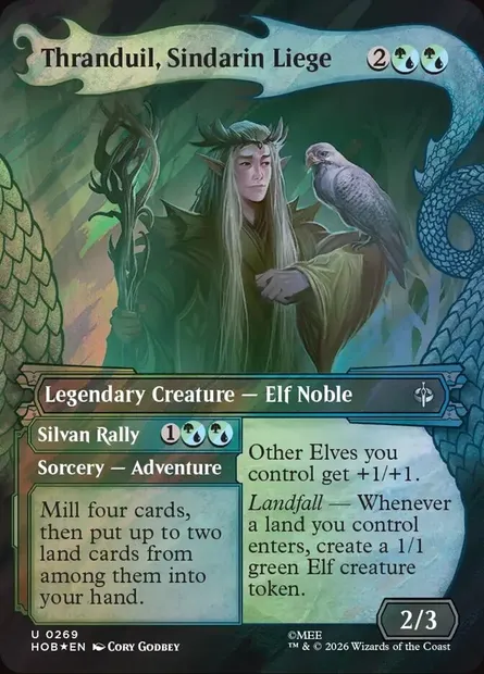 Thranduil, Sindarin Liege // Silvan Rally, Magic card HOB 269 — The Hobbit set