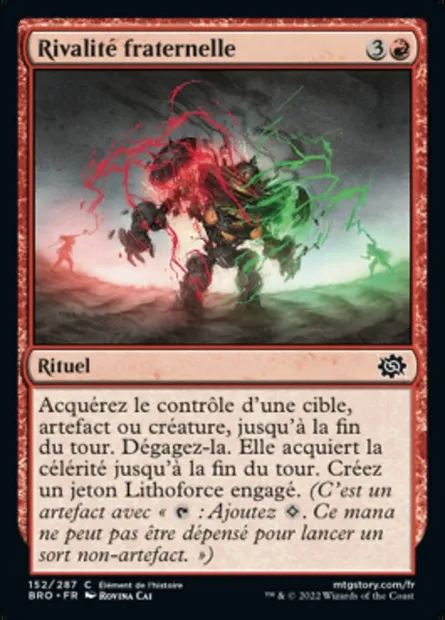 Rivalité fraternelle, carte Magic BRO 152 — extension La Guerre Fratricide