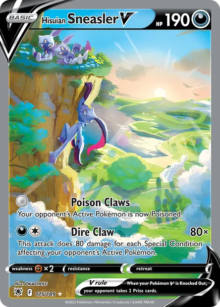 Hisuian Sneasler V, Pokémon card ASR 175 — Astral Radiance set