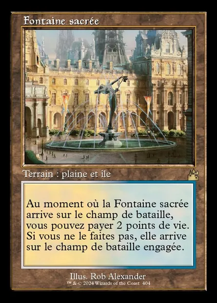 Fontaine sacrée, carte Magic RVR 404 — extension Ravnica Remastered
