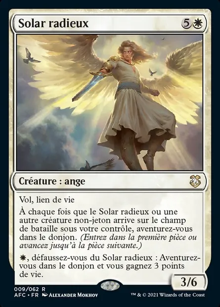 Solar radieux, carte Magic AFC 9 — extension Forgotten Realms Commander