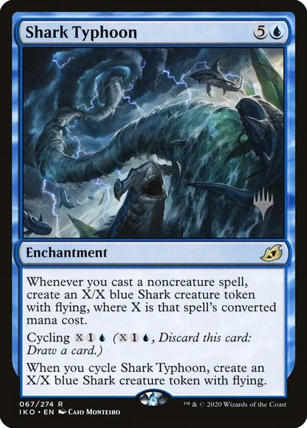 Typhon de requins, carte Magic PIKO 67p — extension Ikoria: Lair of Behemoths Promos
