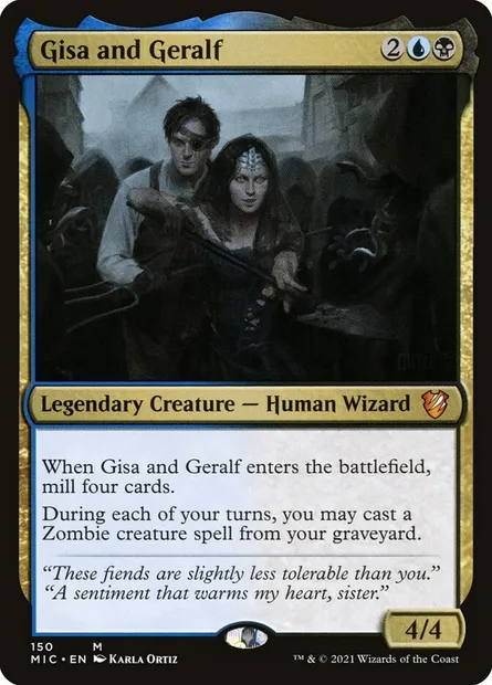 Gisa and Geralf, Magic card MIC 150 — Midnight Hunt Commander set