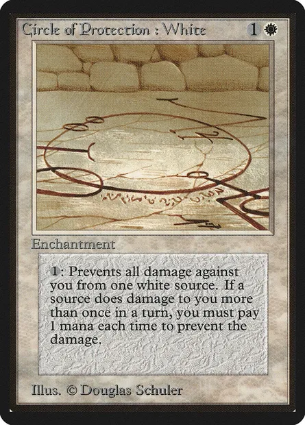 Circle of Protection: White, Magic card LEB 14 — Limited Edition Beta set