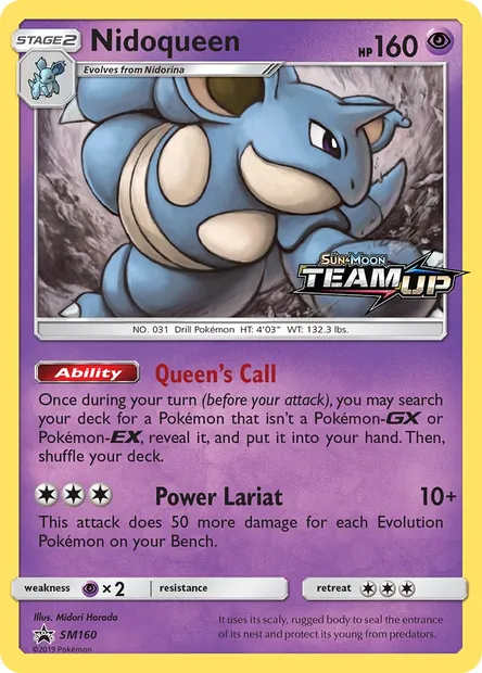 Nidoqueen, Pokémon card SM 160 — SM Black Star Promos set
