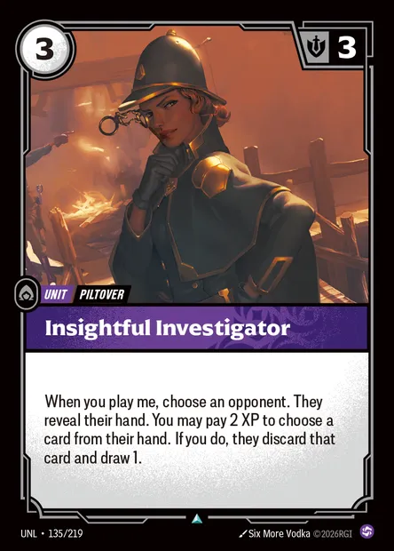 Insightful Investigator, Riftbound card UNL 135 — Unleashed set